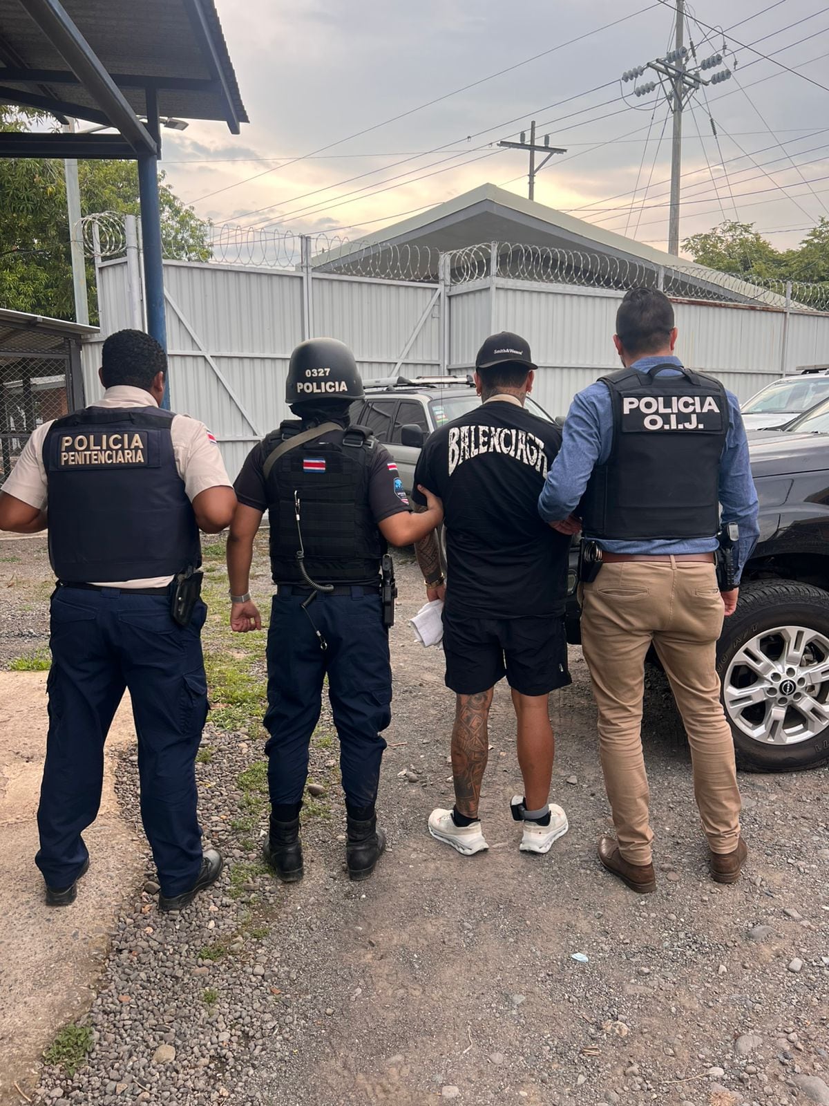 Duarte, de 28 años, detenido en el Centro Semi Institucional del Roble en Puntarenas, es sospechoso de participar en el doble homicidio de Rashab García y Nelson Pavón. Foto: OIJ