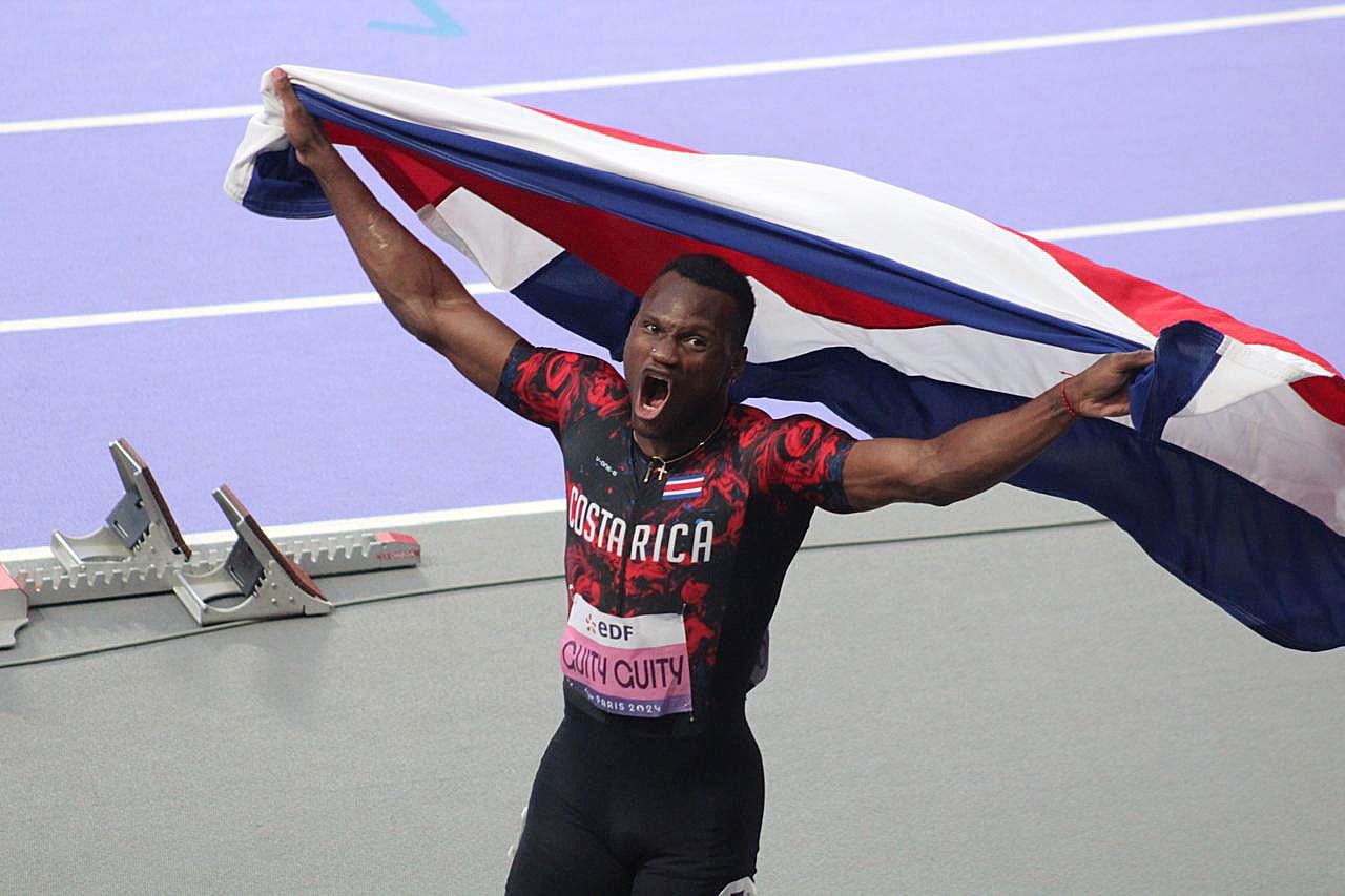 03/09/2024 París. El paratleta costarricense Sherman Guity ganó la medalla de oro en la prueba de 100 metros planos en los Juegos Paralímpicos Paris 2024. Foto: Olman Mora, Comité Paralímpico de Costa Rica