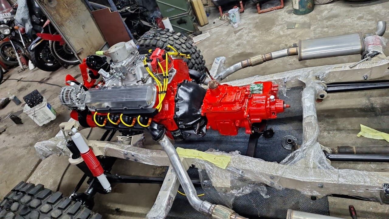 Iván Zúñiga armó un Jeep militar 1977 desde cero. Foto: Cortesía.