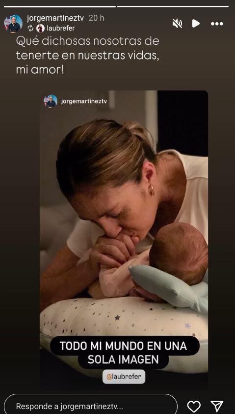 Jorge Martínez y Laura Brenes pasan por la etapa más ansiada de sus vidas y el periodista sacó a relucir este lunes ese feliz momento que viven juntos.