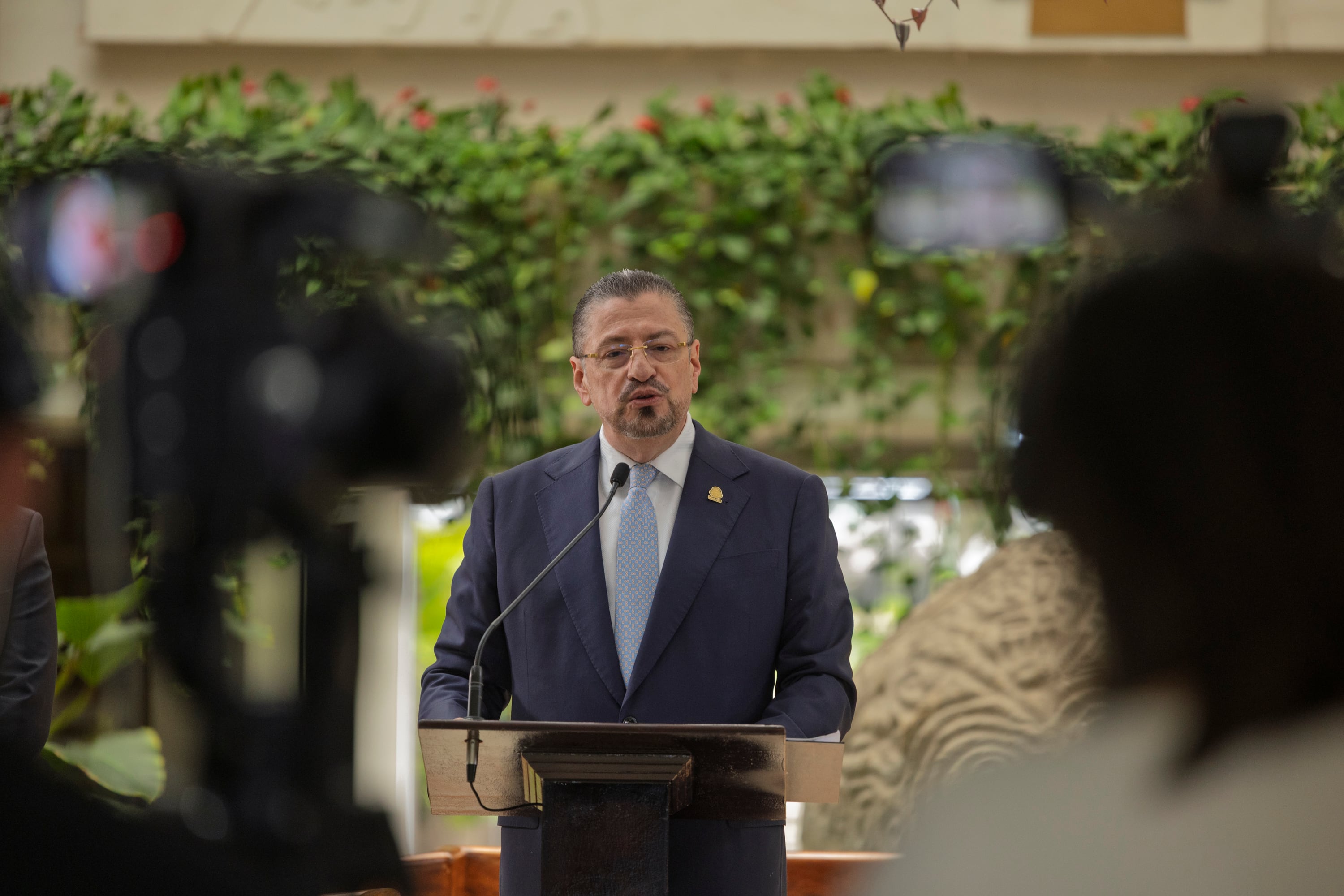 22/06/2026, San José, Casa Presidencial, conferencia de prensa de la presidenta Laura Fernández junto al ministro de Hacienda Rodrigo Chaves.