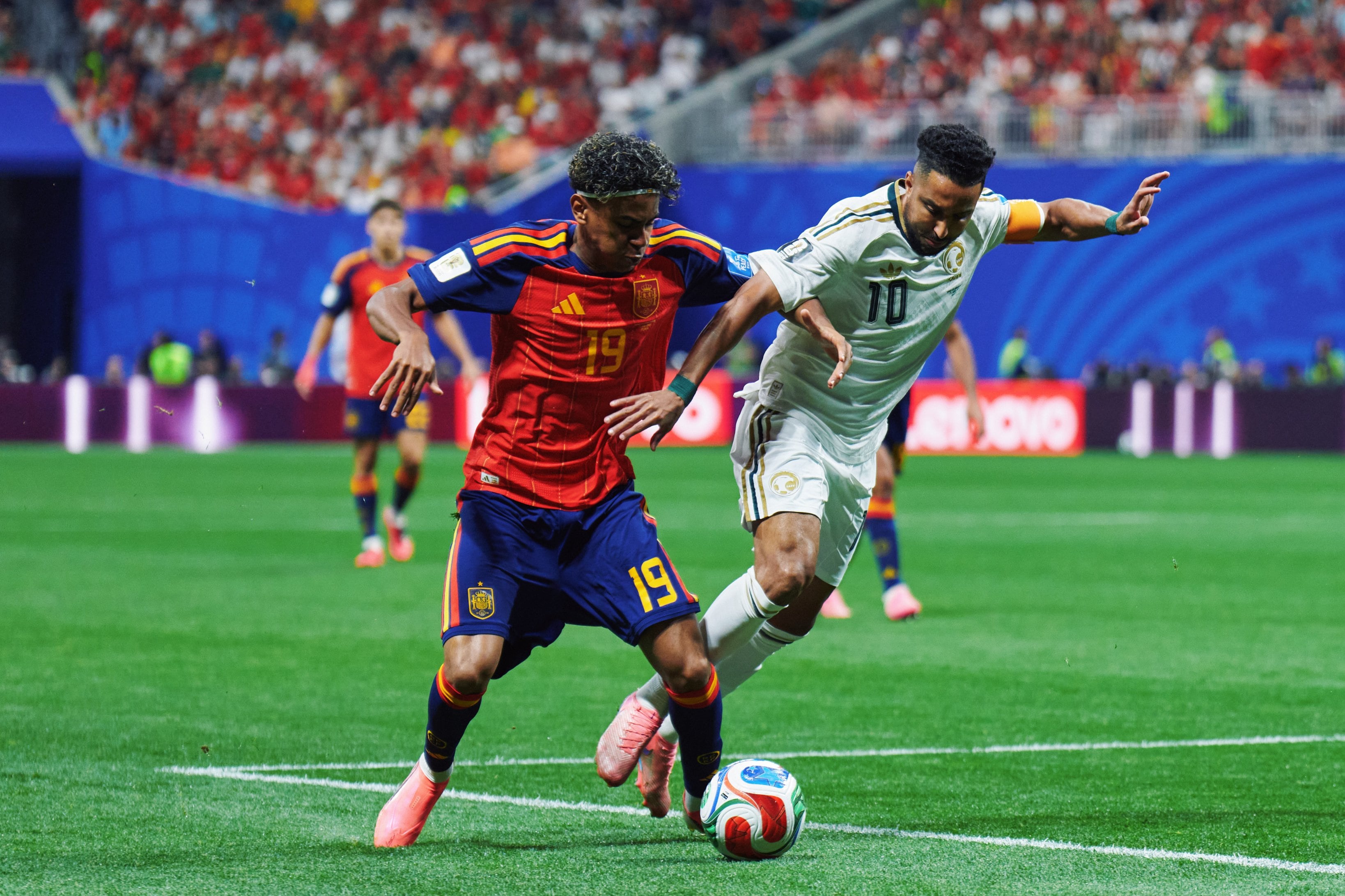 Lamine Yamal saltó como titular en el partido entre España y Arabia Saudita y fue el encargado de quitarle los ceros al marcador en este partido del Mundial 2026.
