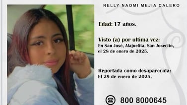 OIJ pide ayuda para encontrar a muchacha de 17 años desaparecida