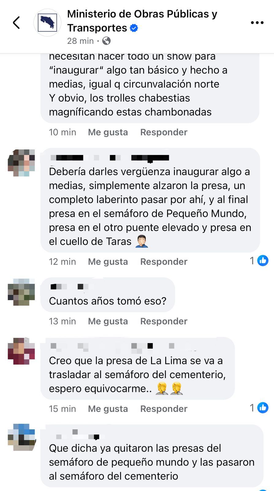 Nuevo paso elevado en la Lima de Cartago