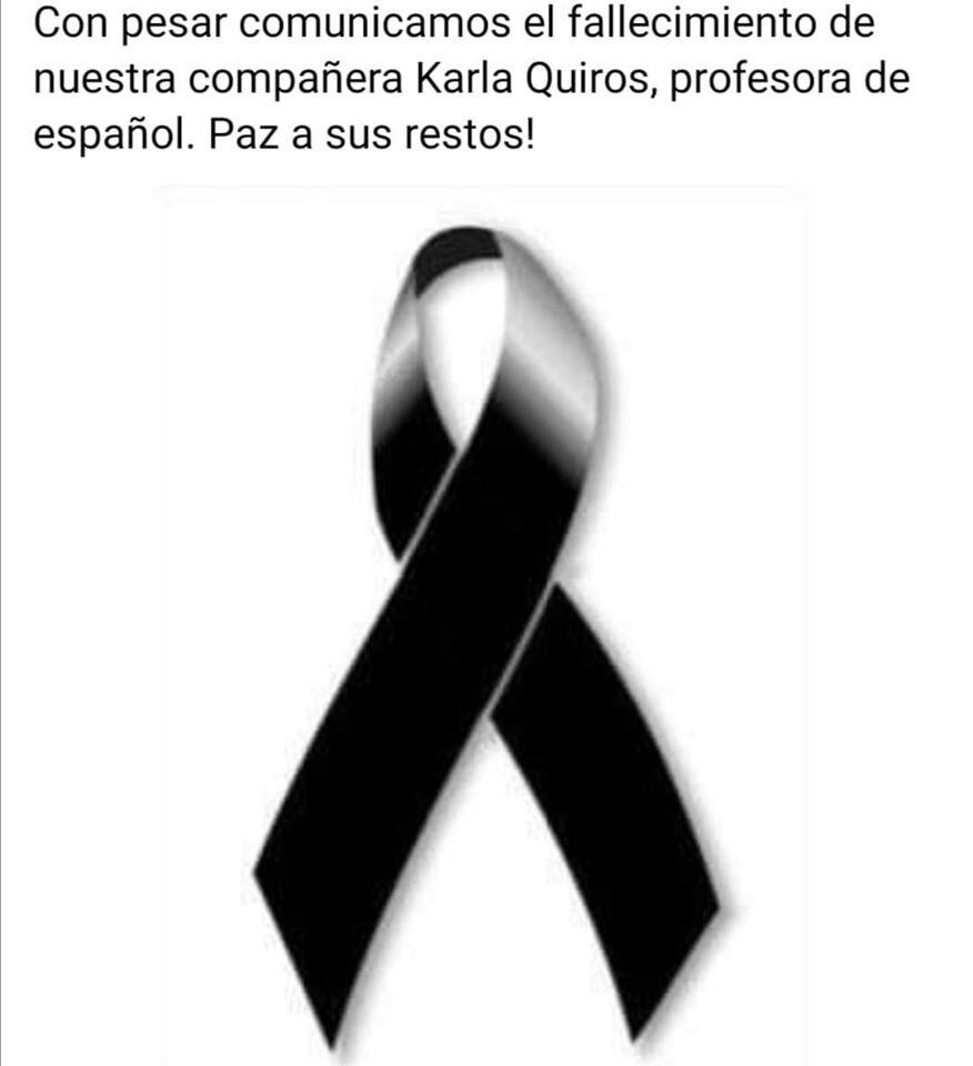 Karla Quirós Araya, profesora de español que fue asesinada por su pareja en La Guácima. foto tomada de Facebook.