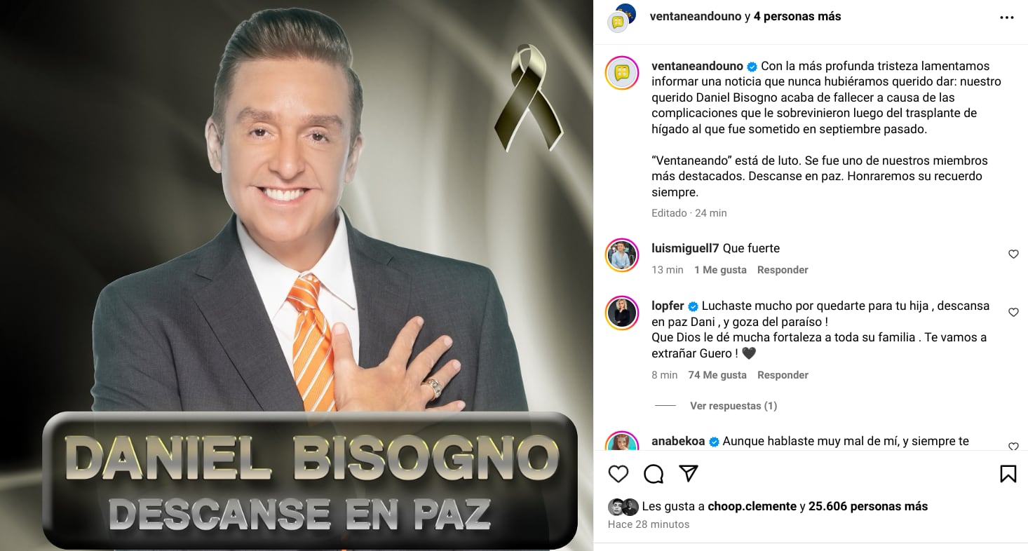 Daniel Bisogno, presentador mexicano.