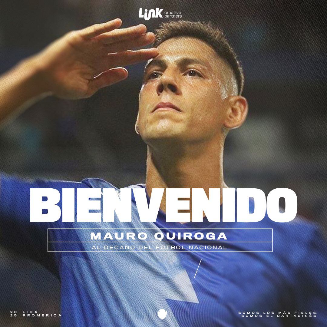El delantero argentino Mauro Quiroga es el nuevo jugador del club blanquiazul, anunció el equipo a través de sus redes.