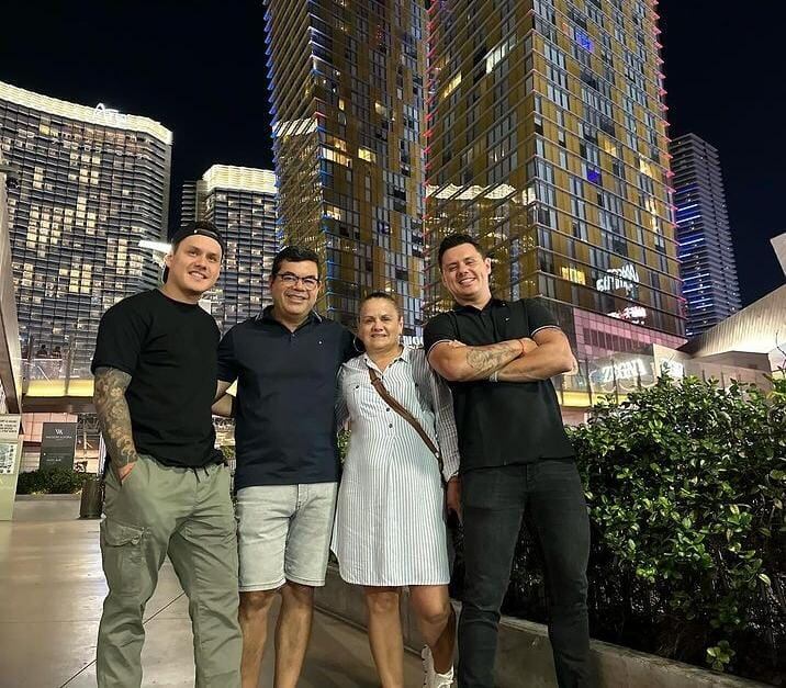 Johnny López y Marcelo Castro se dieron una escapadita a Las Vegas junto con la familia de López