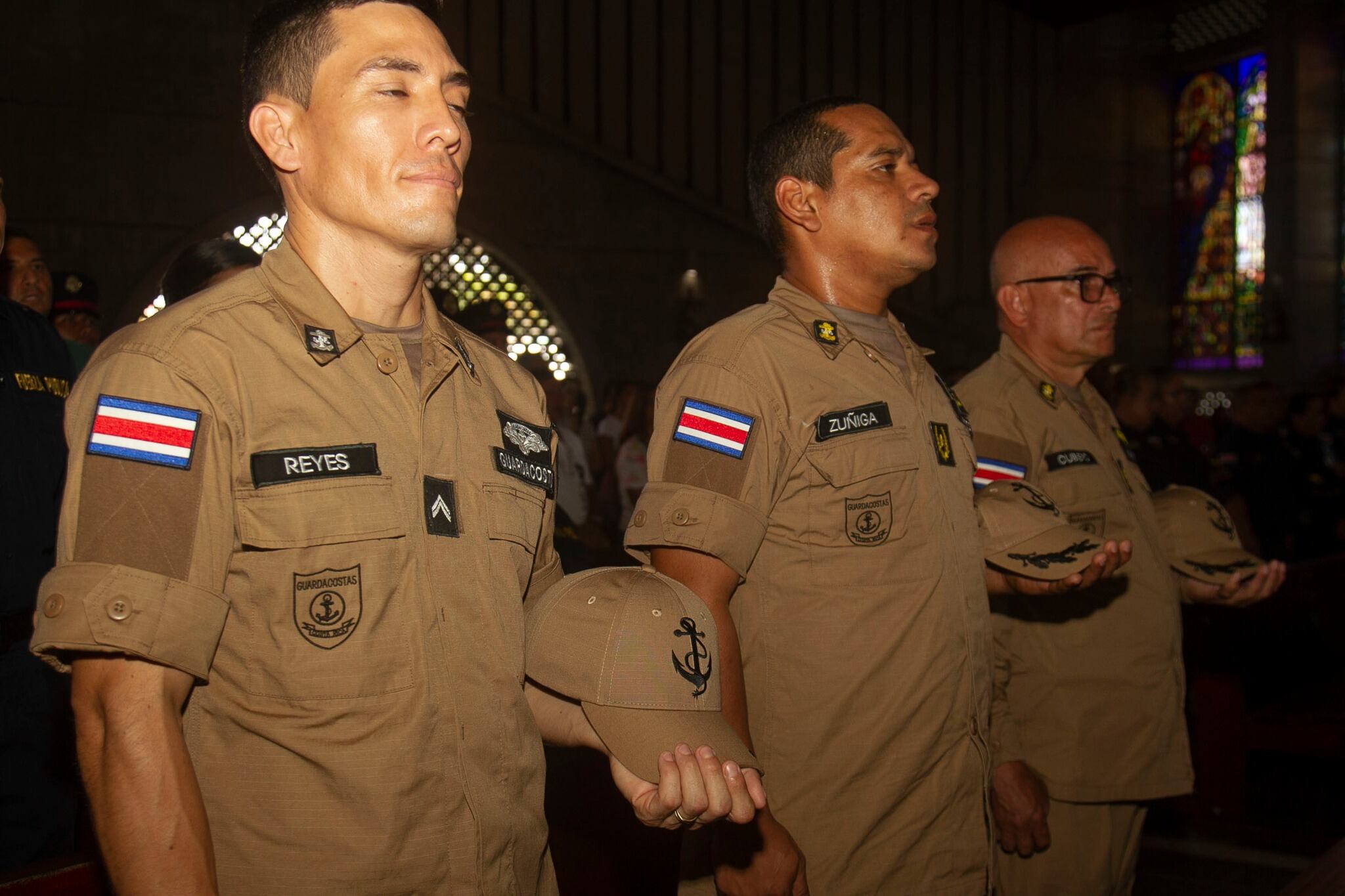 Monseñor Javier Román Arias, obispo de Limón, presidió la Santa Misa de Tropa que esta semana se celebró en la parroquia Sagrado Corazón de Jesús. La misa contó con la presencia del ministro de Seguridad Pública, Mario Zamora.