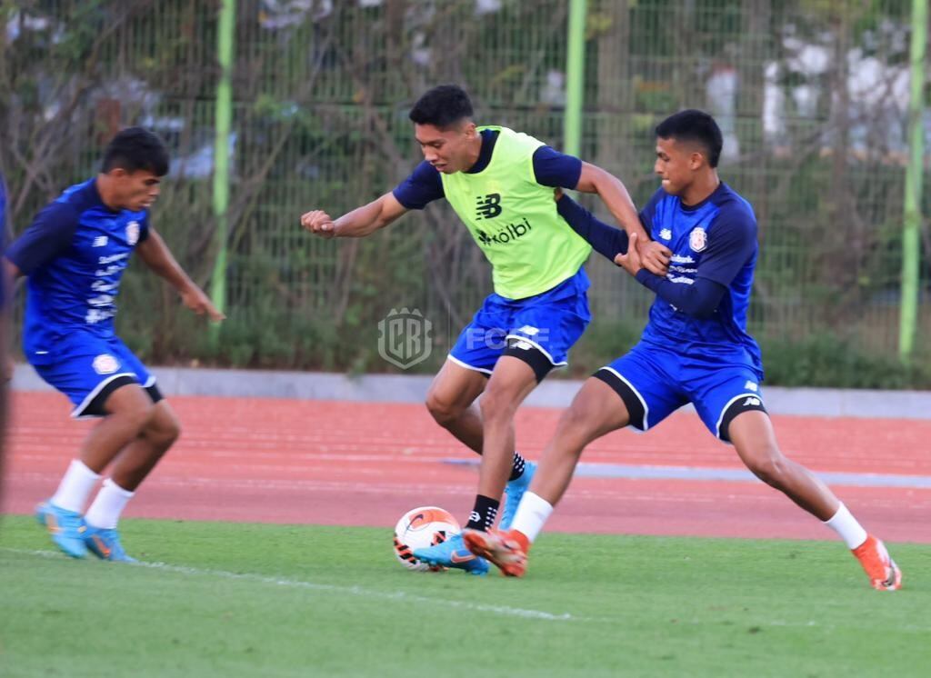Entrenamiento de la Selección Nacional, en Corea del Sur. Prensa Fedefútbol.