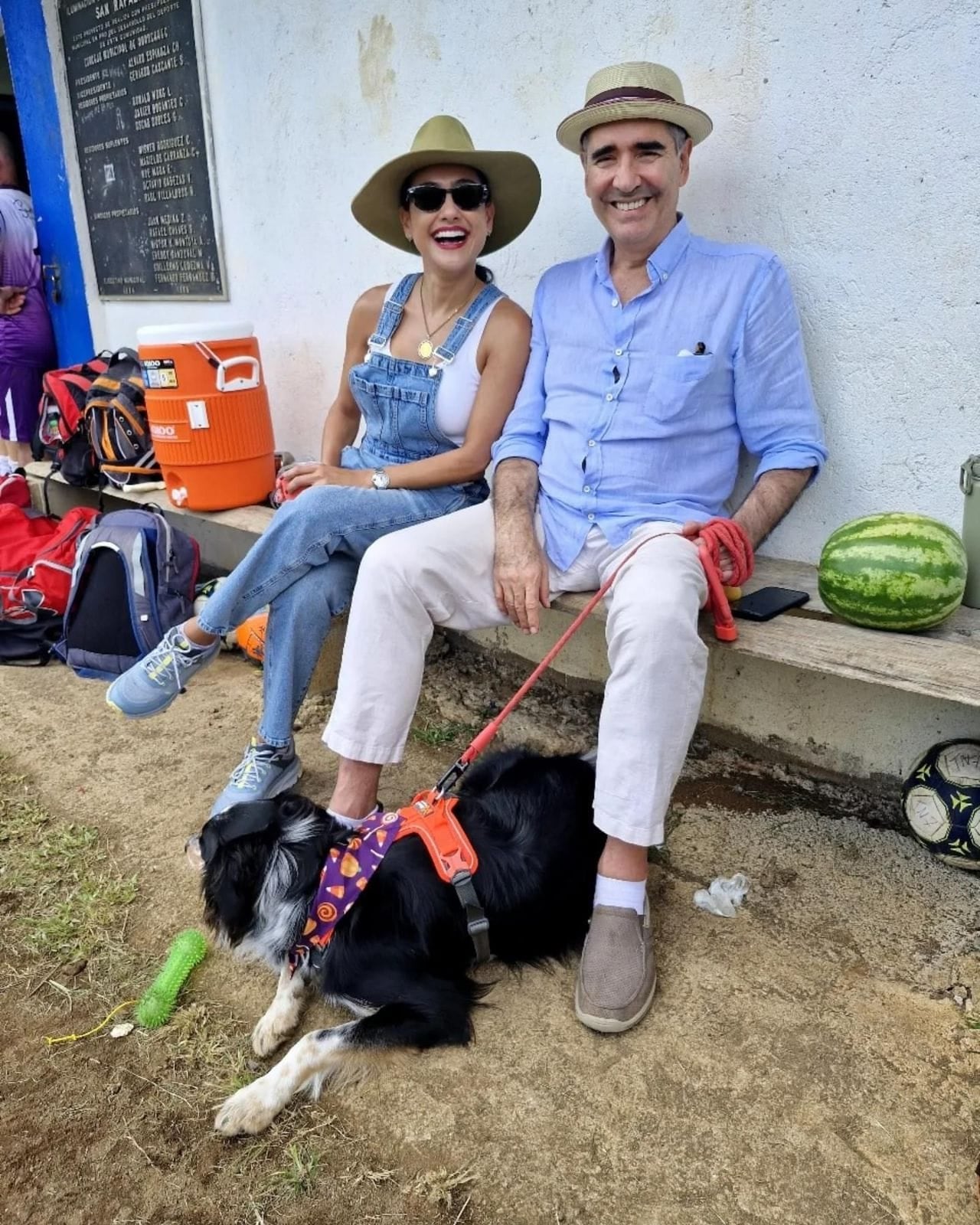 Ignacio Santos y Nancy Dobles pasaron un domingo familiar