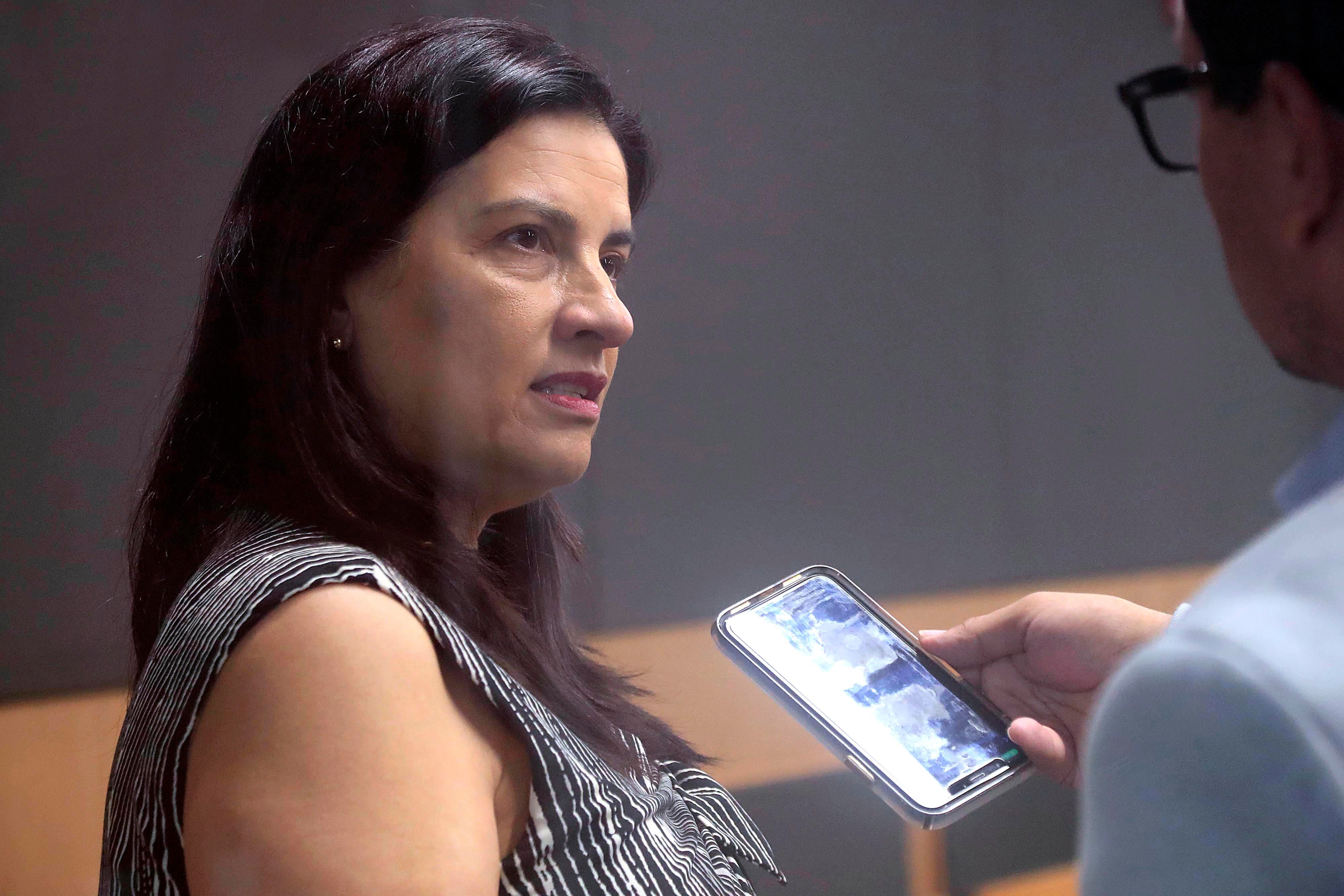 30/10/2023   Asamblea Legislativa. Marta Esquivel, presidenta ejecutiva de la Caja Costarricense de Seguro Social (CCSS) tras comparecer ante la Comsión Especial de la Provincia de Cartago, que investiga la suspención del proceso de construcción del nuevo hospital de Cartago.