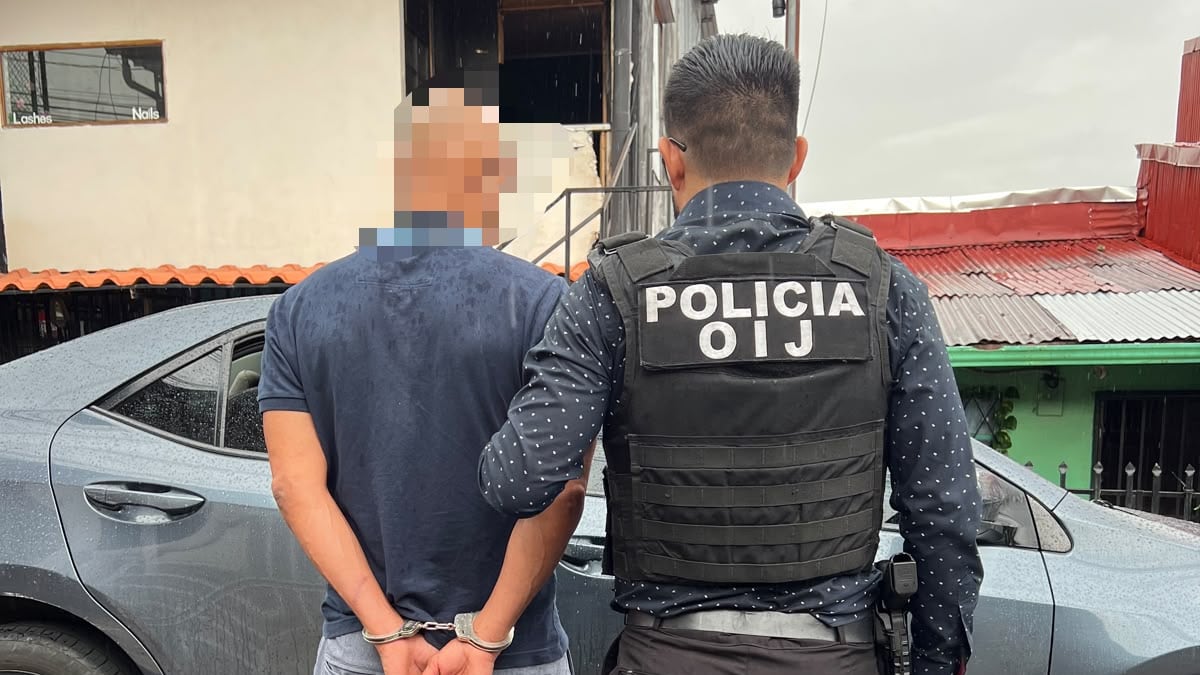 Un hombre de apellido Céspedes, de 41 años, es sospechoso de intentar matar a una mujer en Quepos, lo detuvieron el lunes 28 de setiembre del 2026. Foto: OIJ