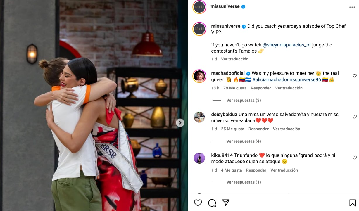 Gary Centeno es elogiado por la miss Universo, Sheynnis Palacios, en Top Chef VIP