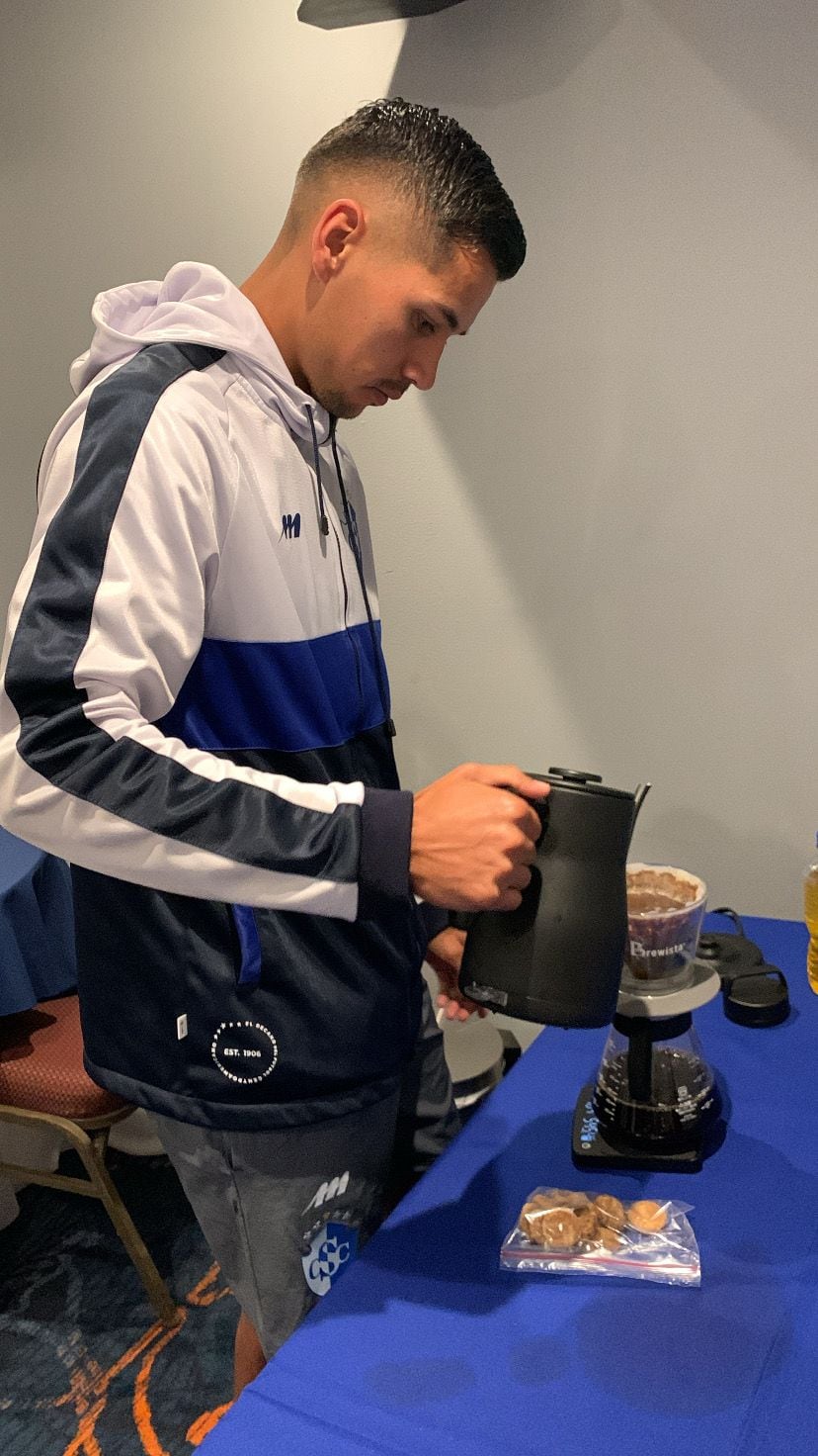 Randall Cordero, jugador del Club Sport Cartaginés, que se lesionó el domingo anterior, en el juego ante Saprissa. Cortesía Randall Cordero.