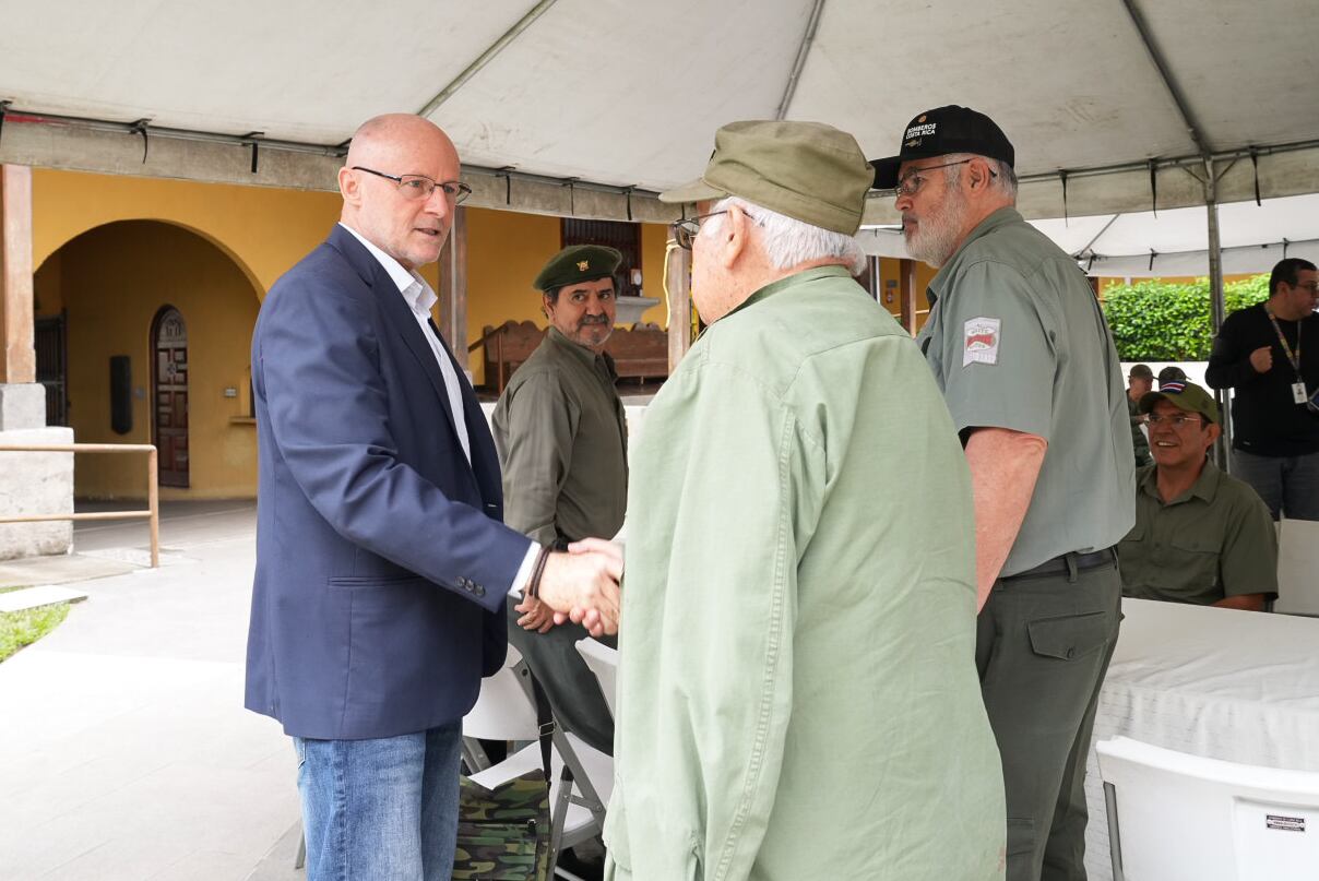 01/12/2024. Acto oficial de la conmemoración del 76 aniversario de la abolición del ejército. Museo Nacional, Costa Rica. Fotografía: Lilly Arce. En la fotografía: José Enrique Alfaro. Gonzalo Chanto Mendez. Carlos Alberto Ramírez Villalobos. Aurelia Cordero Cordero. José Asdrual Bonilla Madriz. Fernando Enrique Herrera Sánchez. Álvaro Méndez Varela.