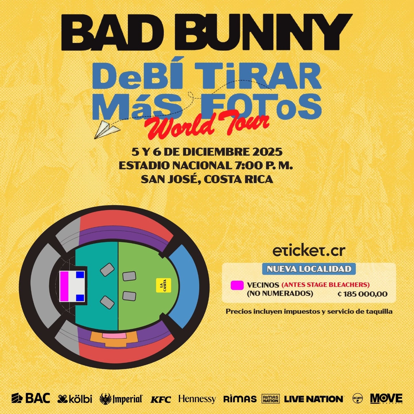 Esta imagen fue compartida por la productora Move Concerts en sus redes.