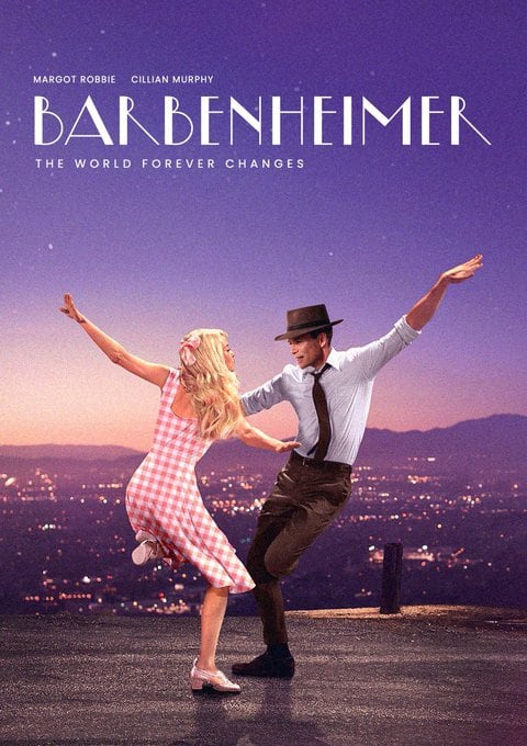 "Barbieheimer" es un fenómeno que se creó debido al lanzamiento de las películas Barbie y Oppenheimer. Twitter.