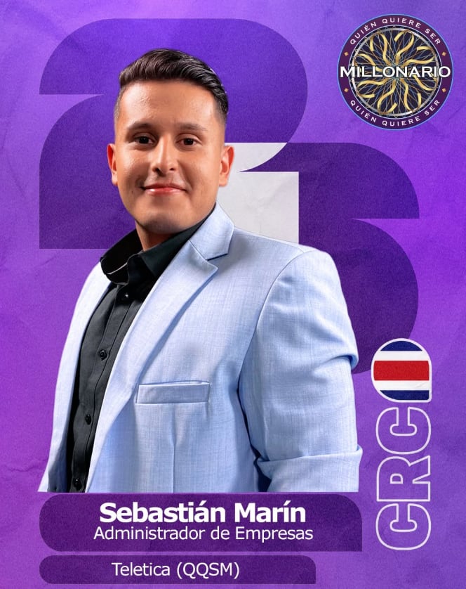 Sebastián Marín Cascante se convirtió en millonario al ganar los 35 millones de ¿Quién quiere ser millonario? 9 de junio de 2026
