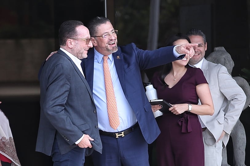 12/04/2024/ Reunión de Rodrigo Chaves con diputados Alejandro Pacheco, Horacio Alvarado, Fabricio Alvarado y Eliecer Feinzaig en casa presidencial para negociar elección del directorio de la asamblea Legislativa para el 1 de Mayo / Foto John Durán