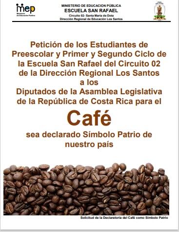 Los 88 niños de la escuela San Rafael de Santa María de Dota fueron los que inventaron la idea de que el café fuese símbolo nacional
