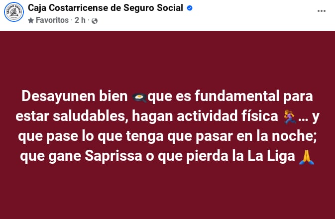 Mensaje en redes calentó el ambiente previo al clásico. Foto: CCSS
