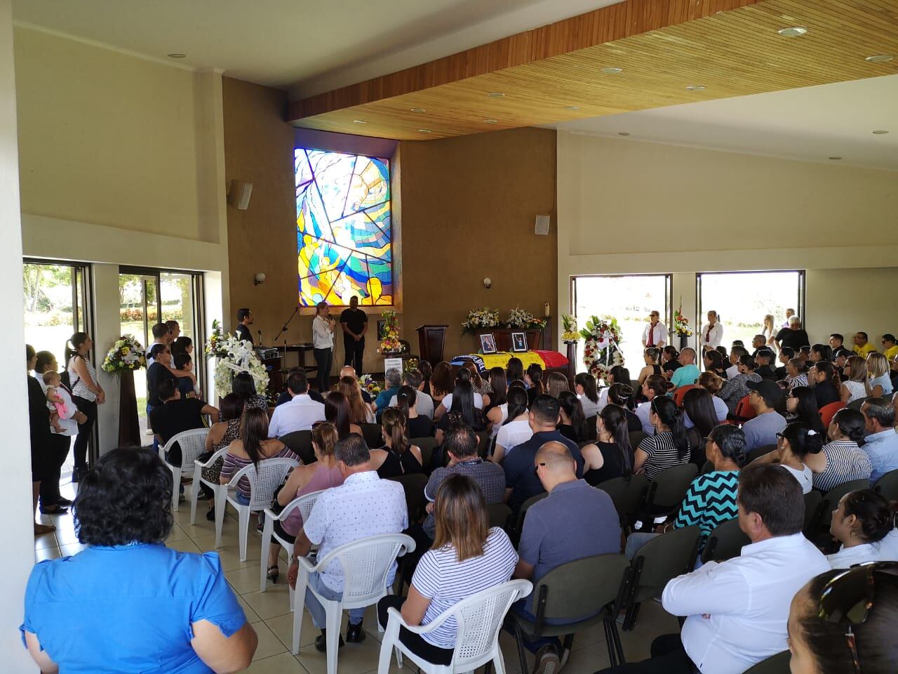 Funeral del futbolista César Carrillo, quien falleció el domingo 15 de setiembre en un choque en Osa. Foto: Mario Cordero.