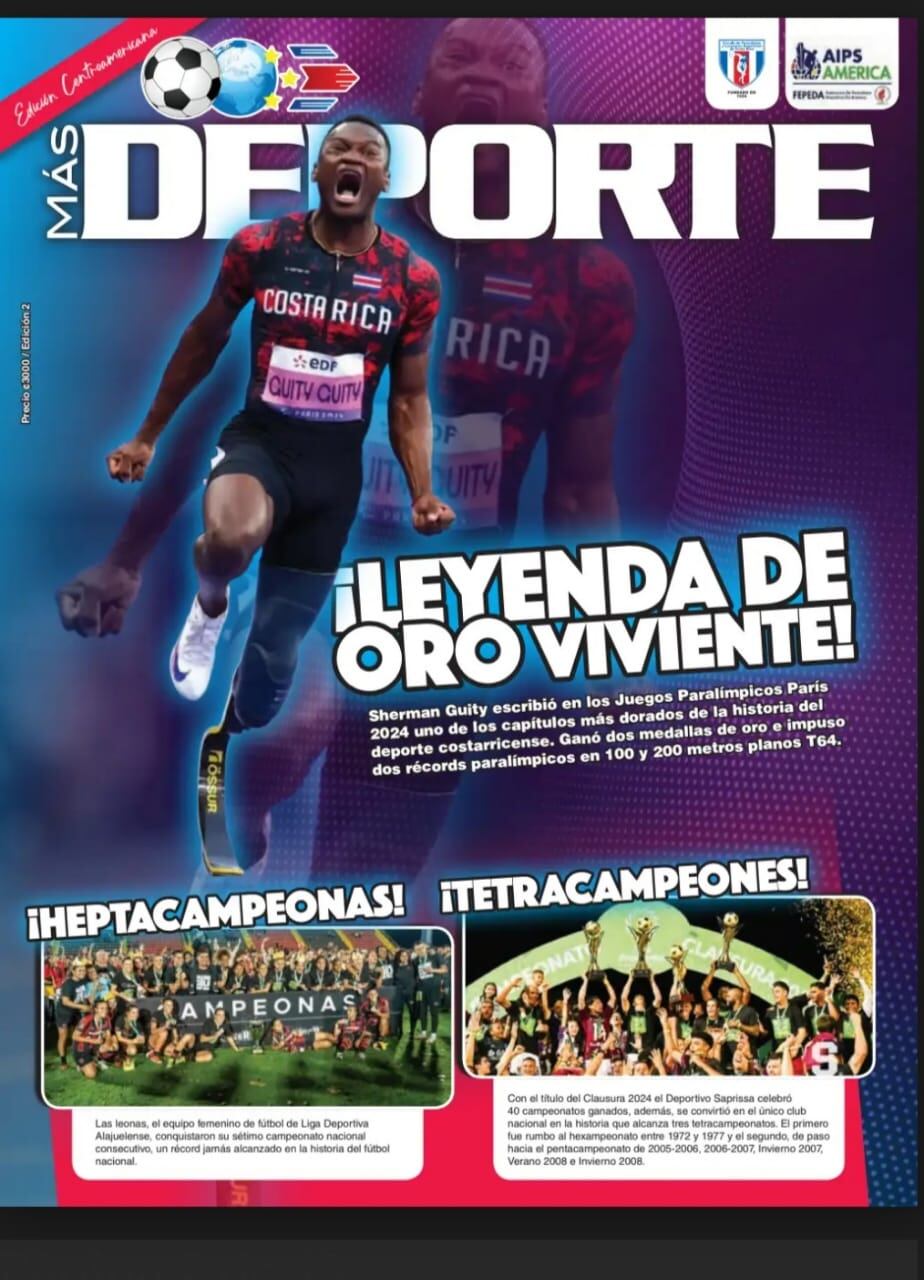 La última edición de la revista Más Deporte le rinde un histórico homenaje a la leyenda de oro viviente, el paraatleta Sherman Guity, quien ganó dos medallas de oro en los pasados Juegos Paralímpicos París 2024