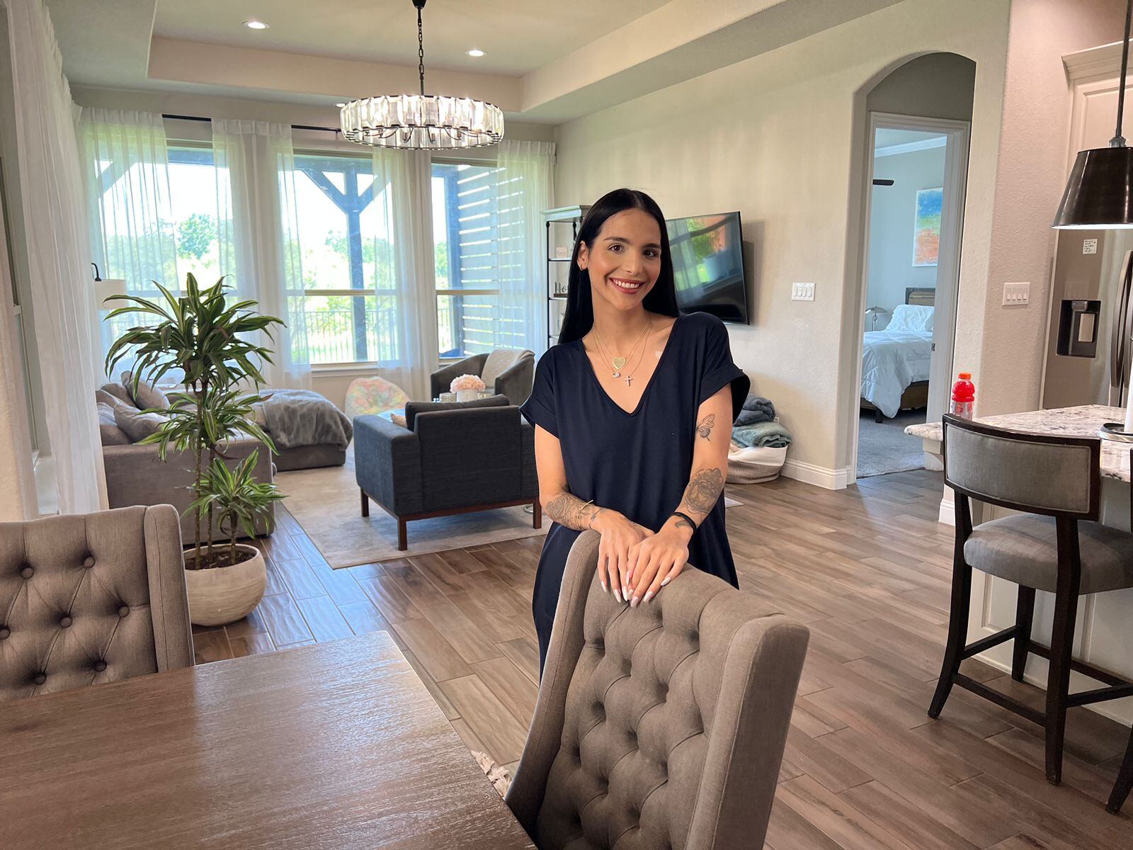 Nicole "Coco" Roper desde la intimidad de su casa en Texas, Estados Unidos, en entrevista con La Teja