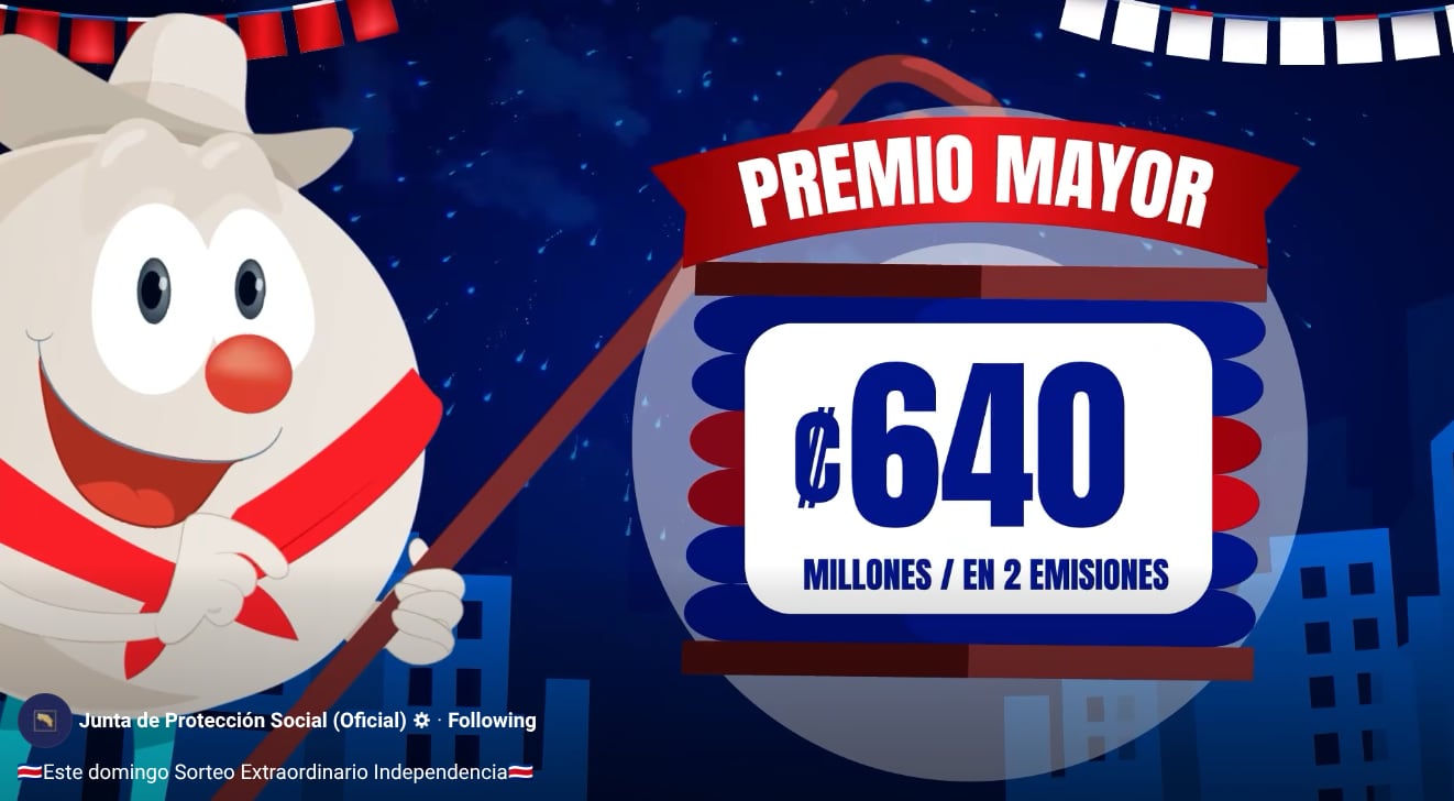 Este domingo 21 de setiembre se jugará el sorteo extraordinario de la Lotería por el Día de la Independencia.