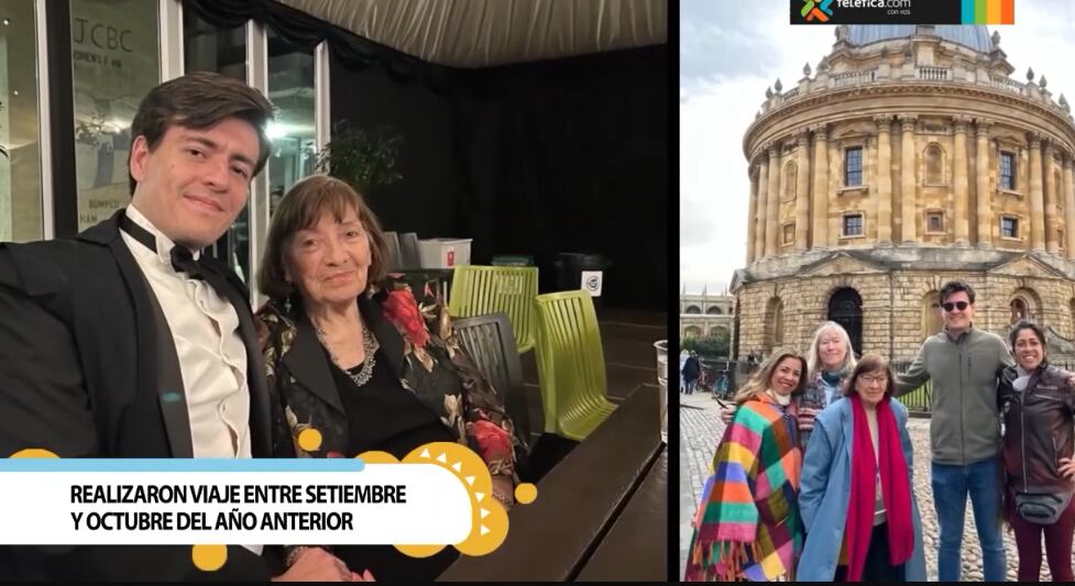 Doña Inés Trejos pudo cumplir su sueño de reunirse con su familia en Europa.