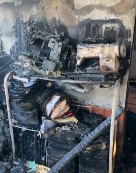 Valiente mamá se metió a casa en llamas para salvar a su hijo. Foto cortesía Karina Campos.