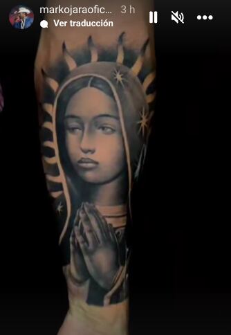 Marko Jara llevará ahora por siempre a la Virgen de Gudalupe tanto en su corazón como en la piel.