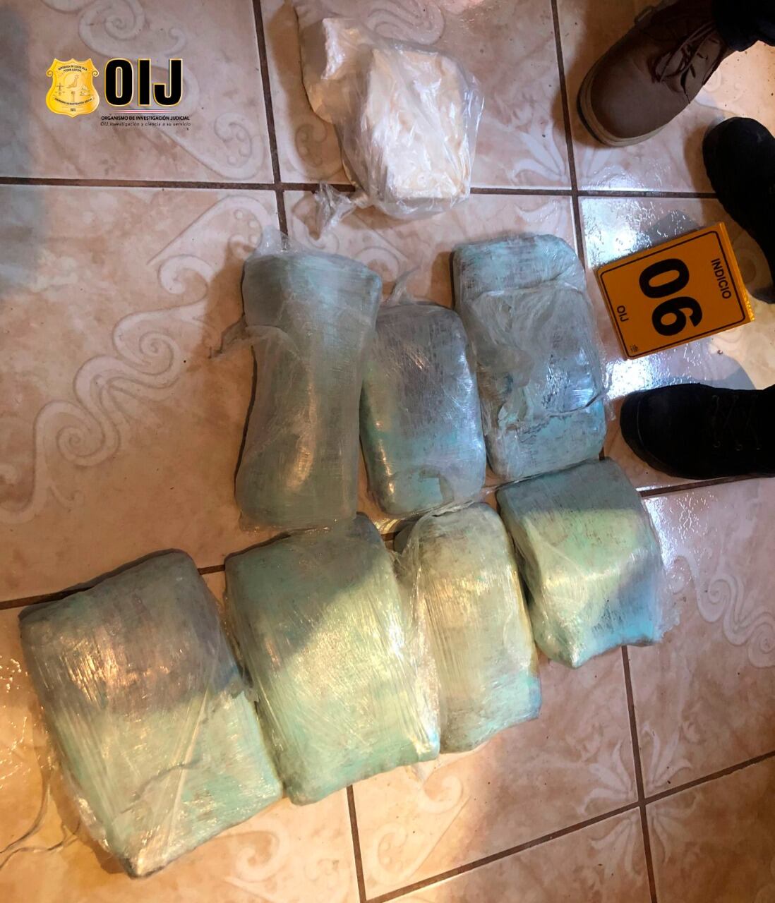 OIJ realiza operativo para desmantelar banda narco que al parecer era liderada por reo. Foto OIJ.