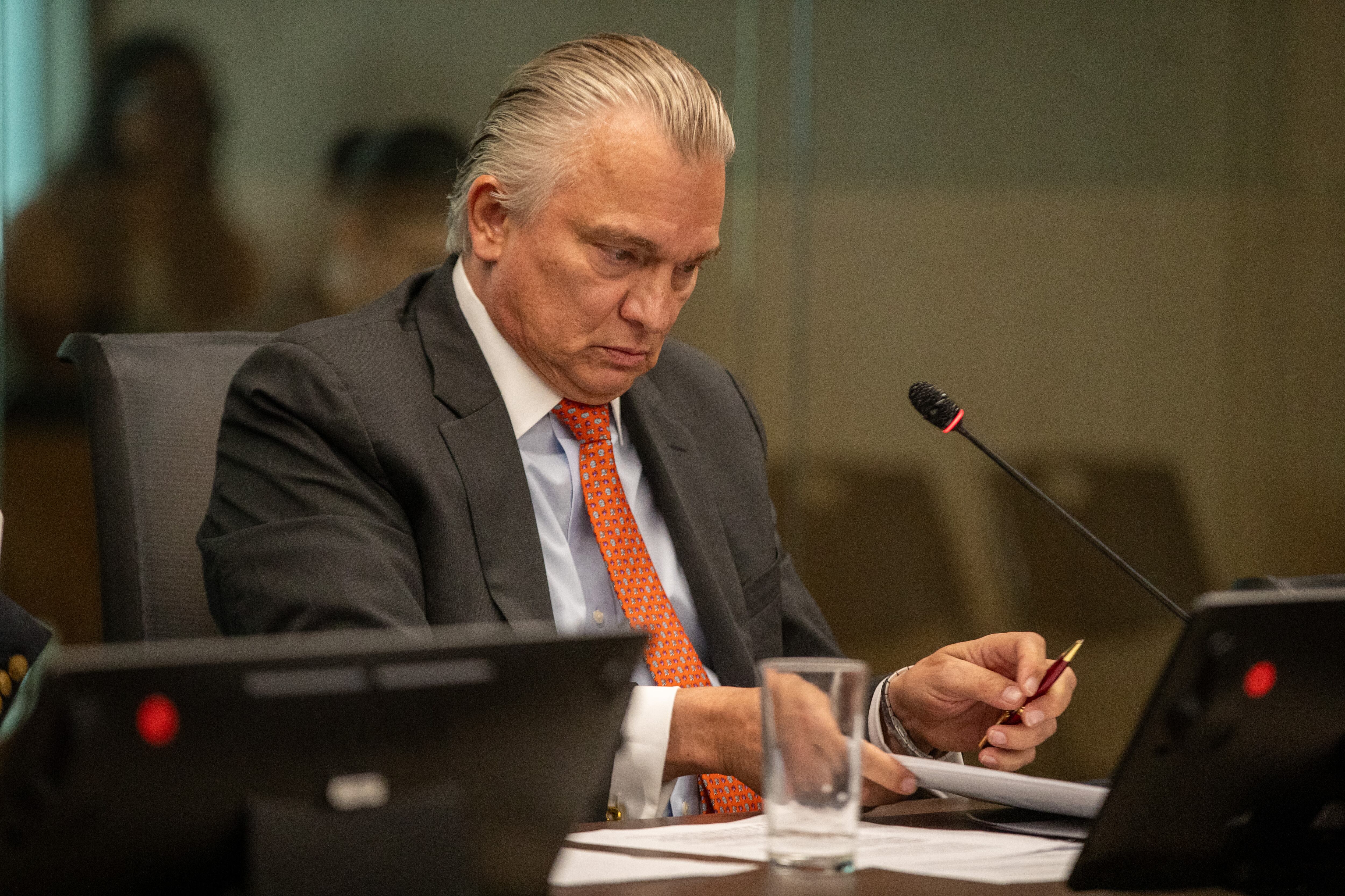 04/09/2023, San José, Asamblea Legislativa, comparecencia del canciller de la República Arnoldo André Tinoco en la comisión de financiamiento de partidos políticos.