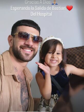 Bryan Ganoza y sus hijo Bastian y Colette.