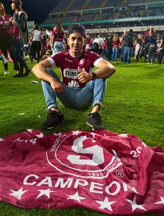 Jorge Ríos, aficionado de Saprissa y Jicaral. Cortesía.