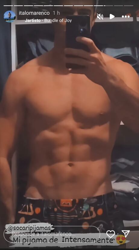 Así lució Ítalo su pijama inspirada en la famosa película.