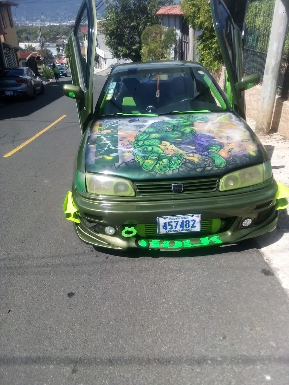Hyunday Elantra, 92, tuning, se llama Hulk, Juan Carlos Cerdas