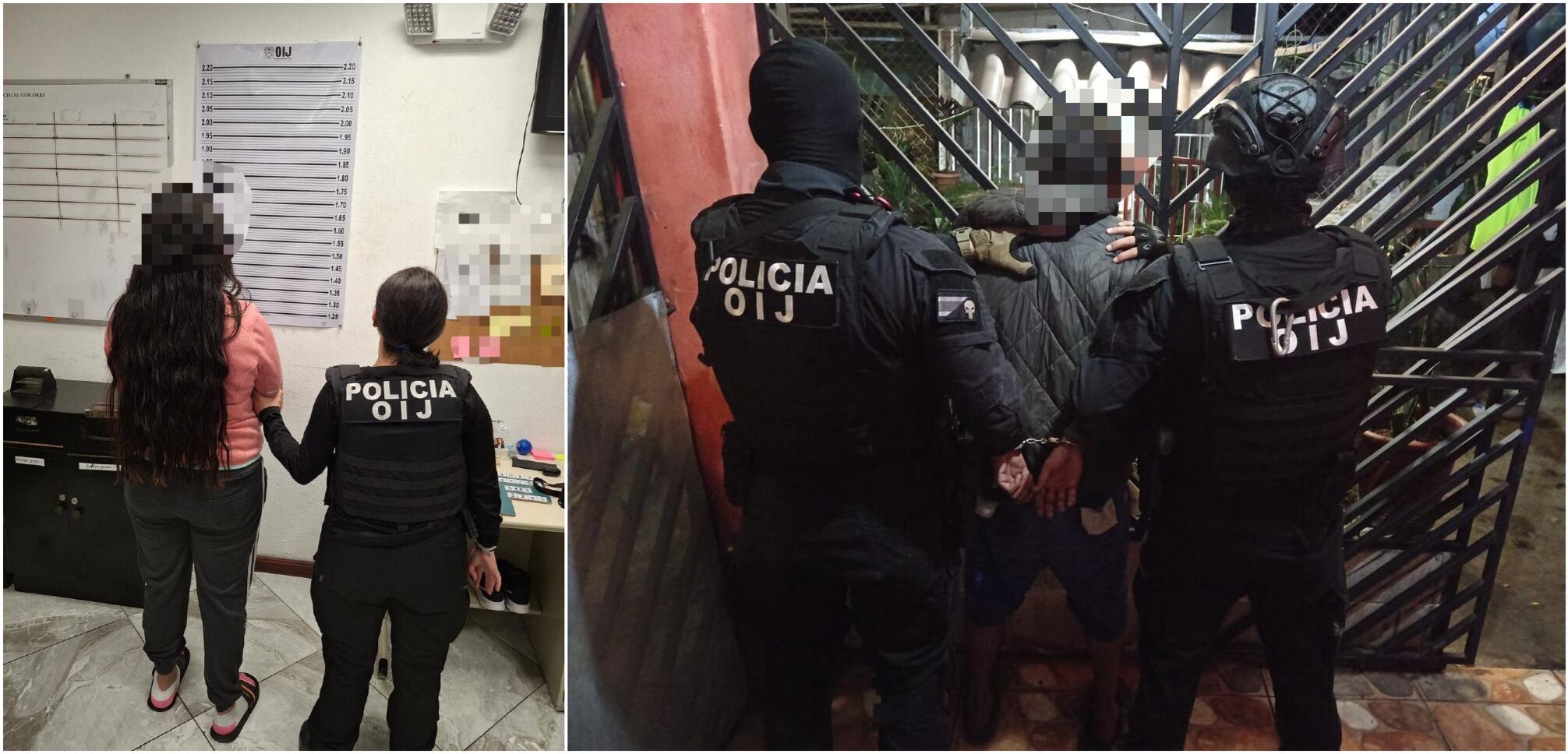La muchacha y otros dos hombres fueron detenidos como sospechosos.