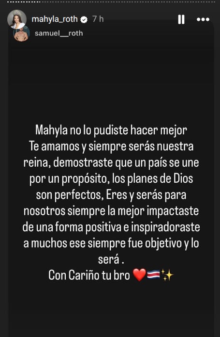 Mahyla Roth en el Miss Universo 2025