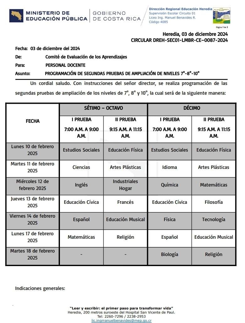 Mamá denuncia que en el colegio Liceo Manuel Benavides hicieron las pruebas de convocatoria muy tarde