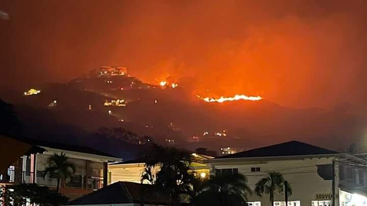Incendio en playa hermosa, Guanacaste