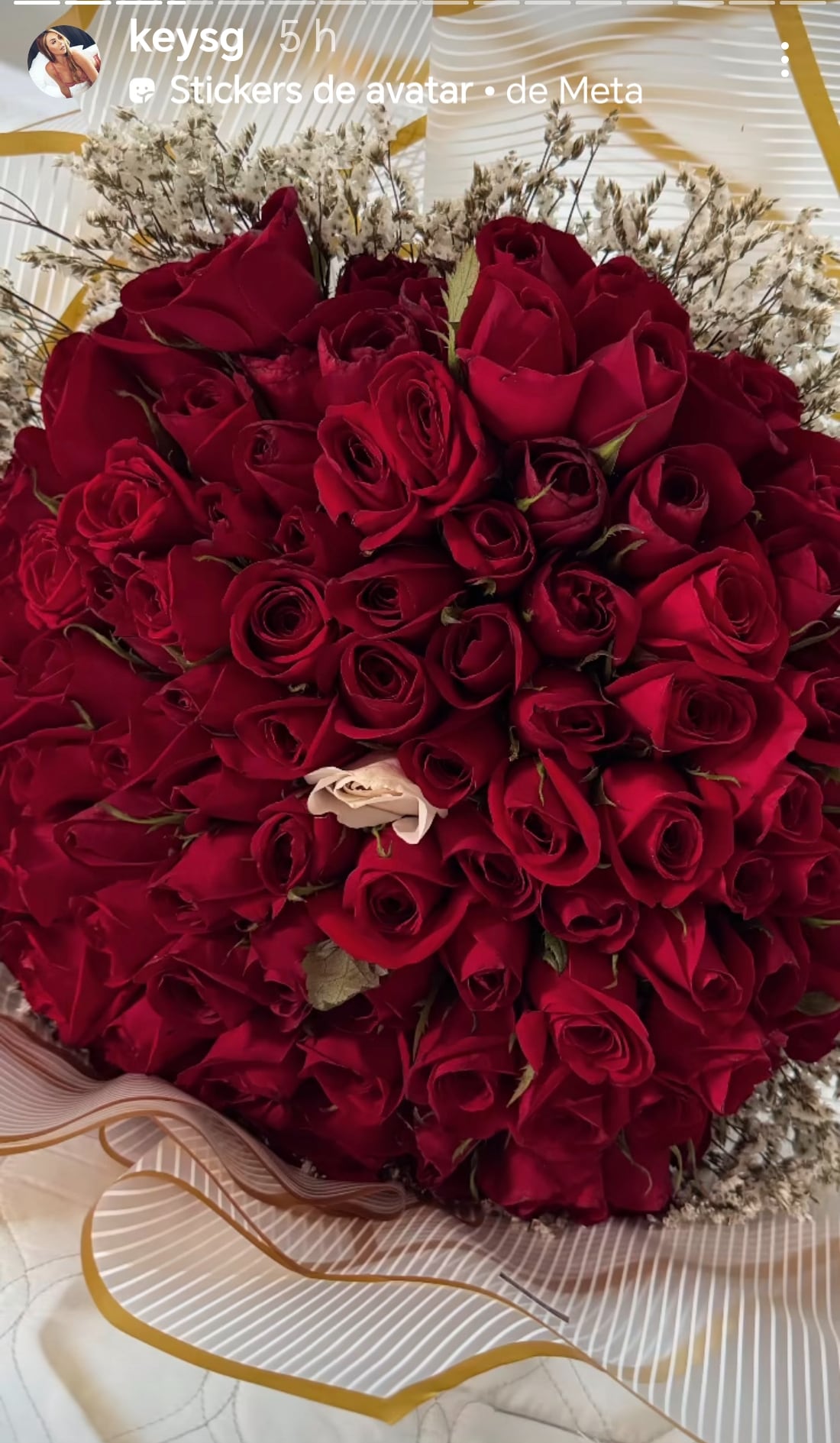 Keyla Sánchez no deja de recibir sorprendentes ramos de rosas.