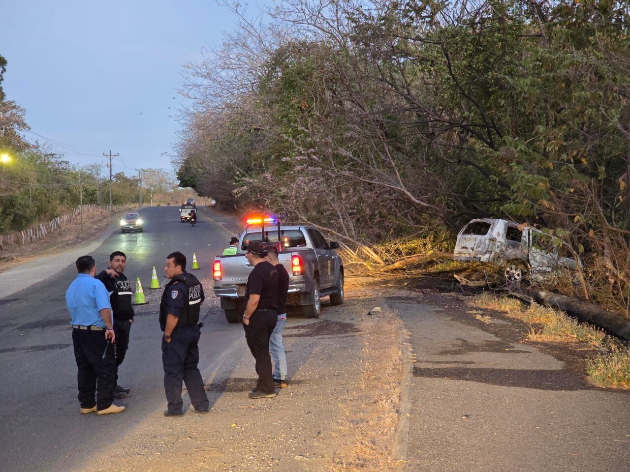 El OIJ informó que la víctima de este hecho sería un hombre joven. Foto Guana Noticias.