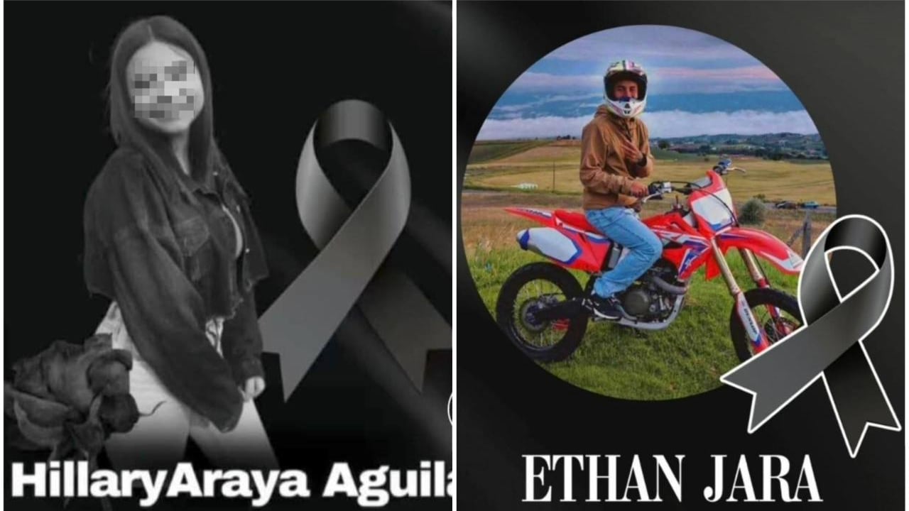 Hillary Naomy Araya Aguilar, de 16 años, junto a Ethan Jara Gómez, de 23 años, perdieron la vida en una trágica colisión de moto contra un camión. Ambos eran primos. Foto: Tomadas de redes