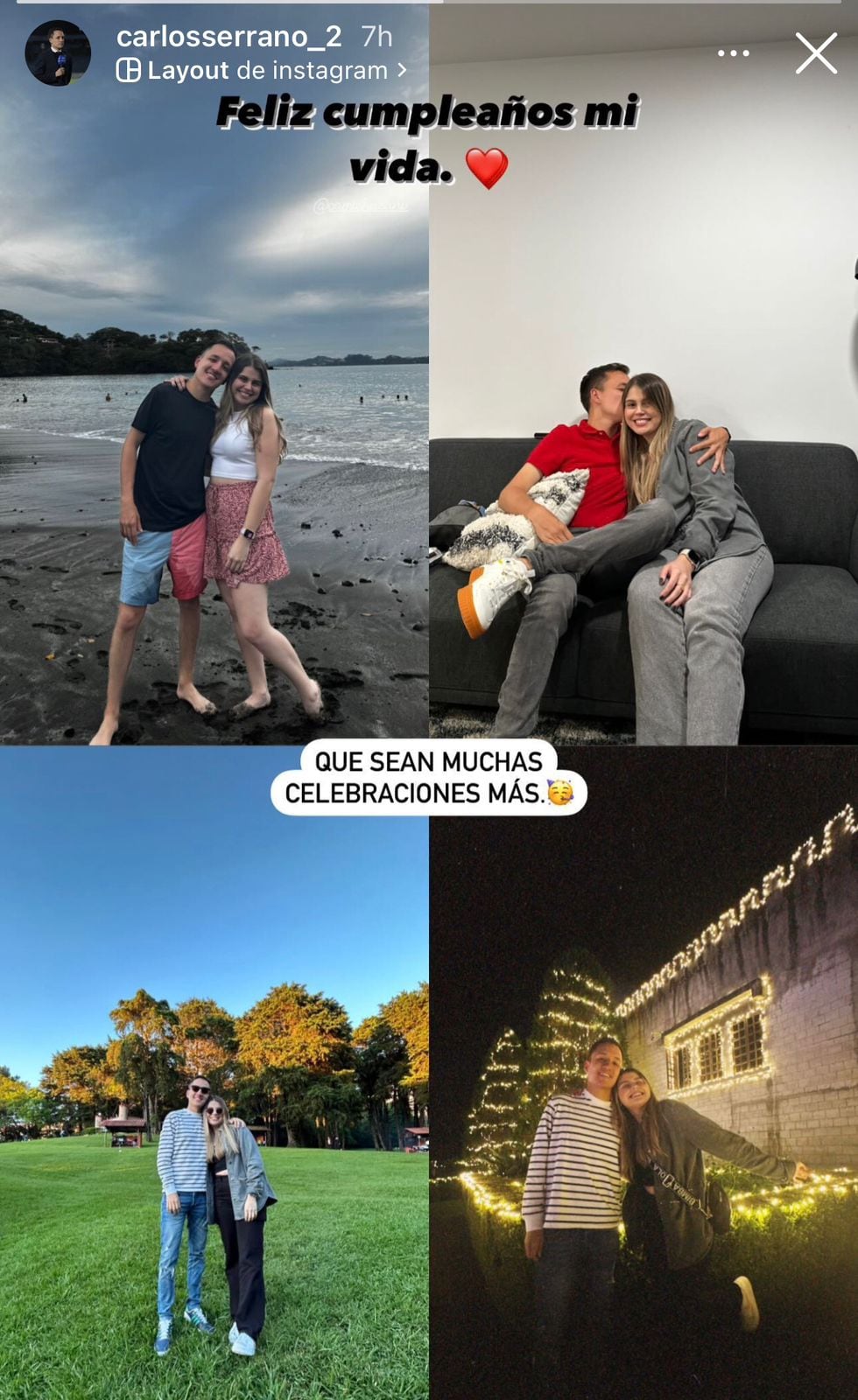 Carlos Serrano co Camila Chacón