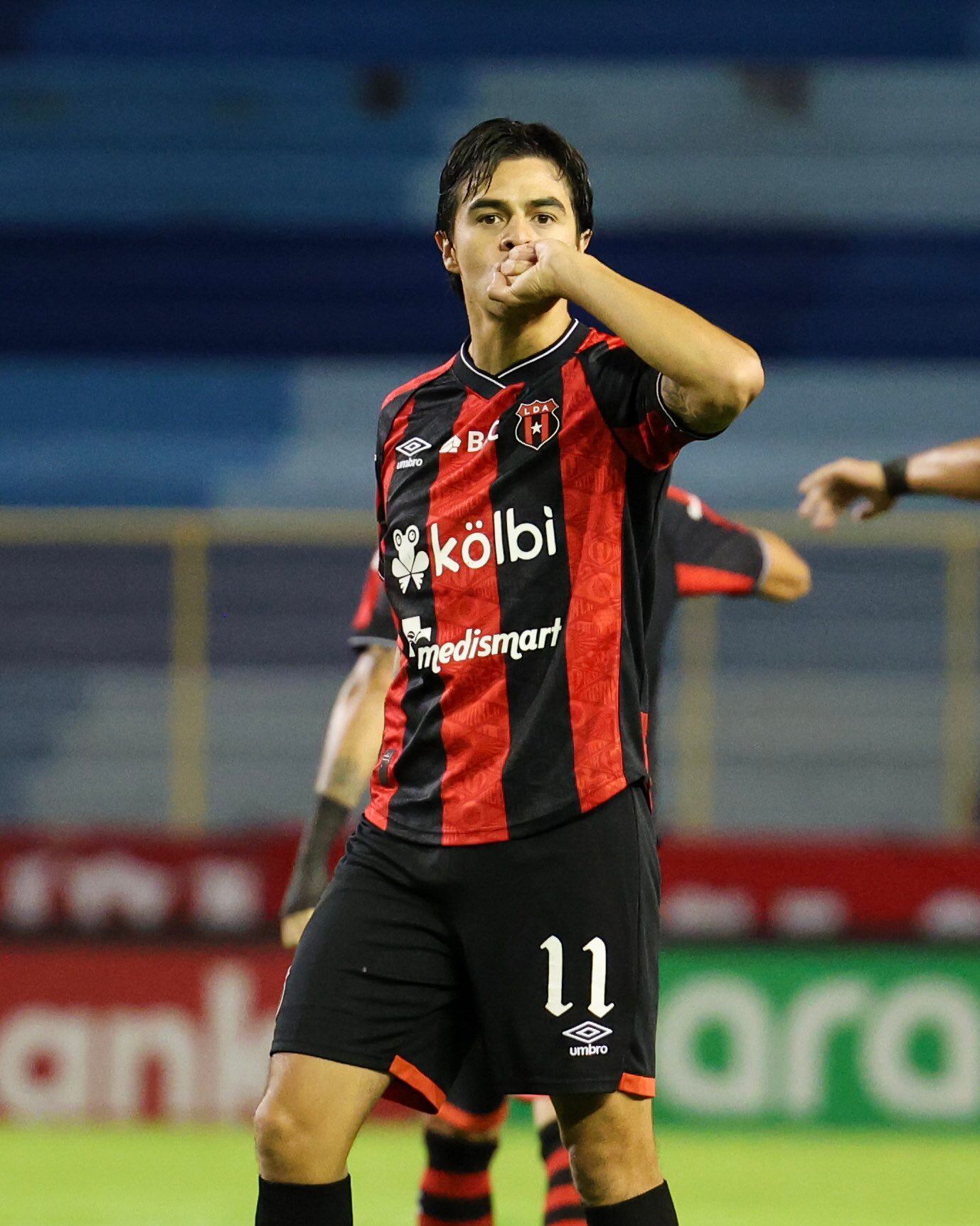 Alajuelense - Alianza: Diego Campos abrió la cuenta para los rojinegros. X (Twitter Alajuelense).