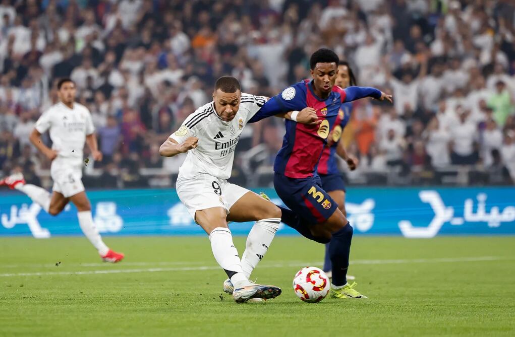 Final de la Supercopa entre Real Madrid y Barcelona. Captura de pantalla.