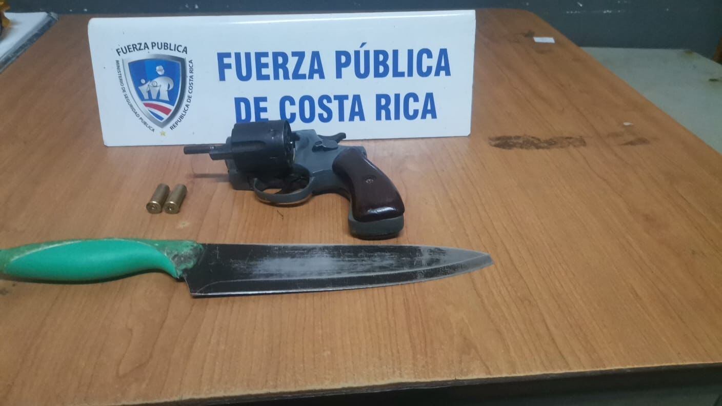 Detenido en Guácimo de Limón. Foto MSP.